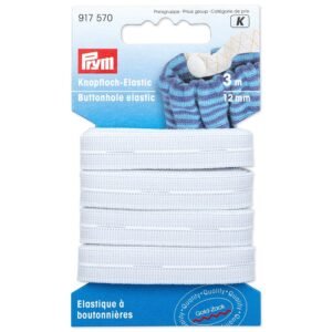 Prym Knappehullstrikk 12mm. – 3m – hvit
