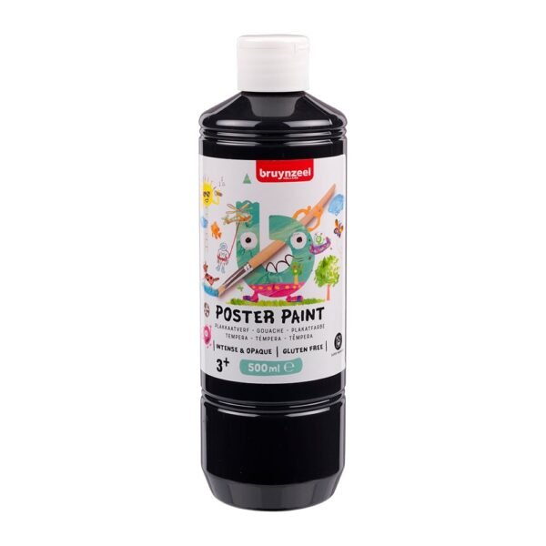 Bruynzeel Poster Paint Tempera Skolemaling 500ml – Sort